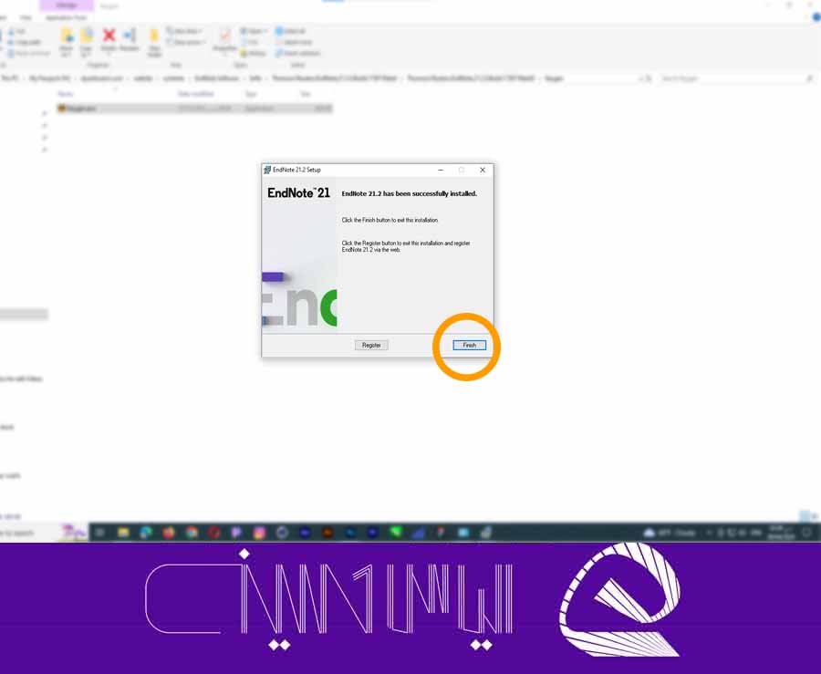 مرحله پایان نصب در دانلود نرم افزار اندنوت