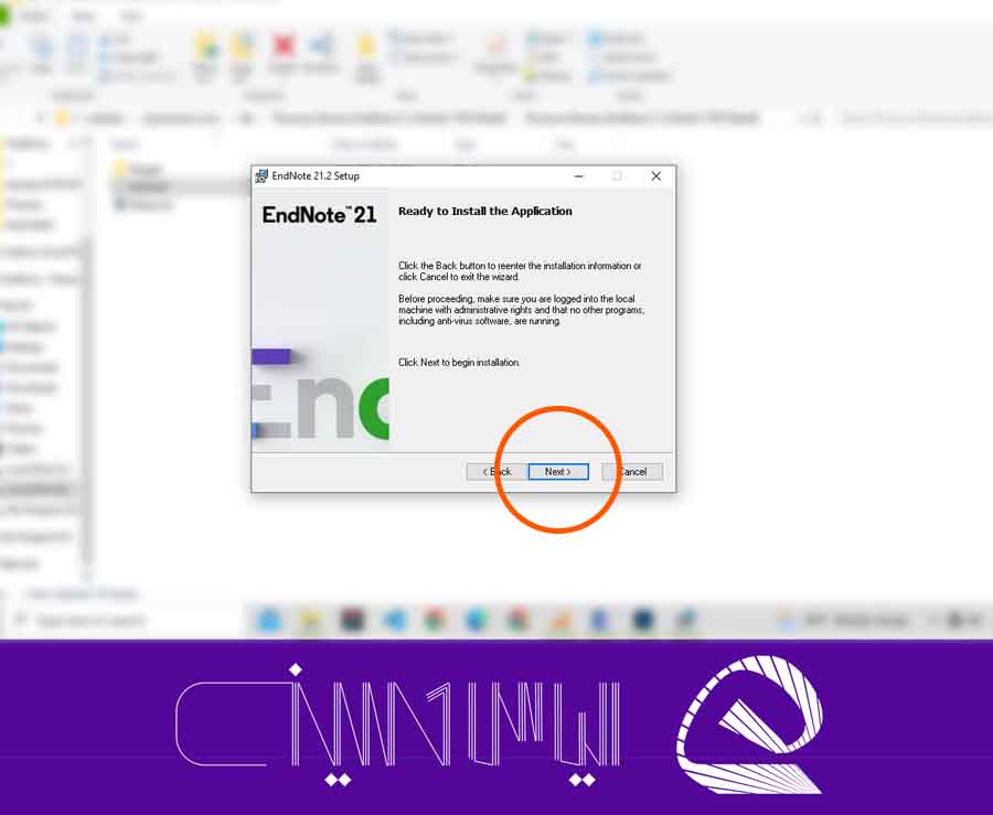 انتخاب تایید نهایی برای شروع نصب در دانلود نرم افزار اندنوت